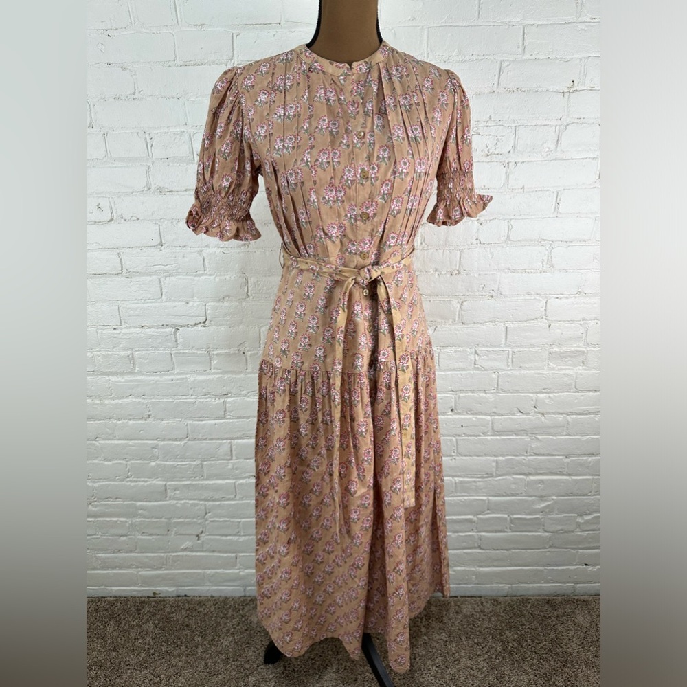 Erica Wilson Nantucket Button Up Cotton Maxi Dress Women’s Size XS